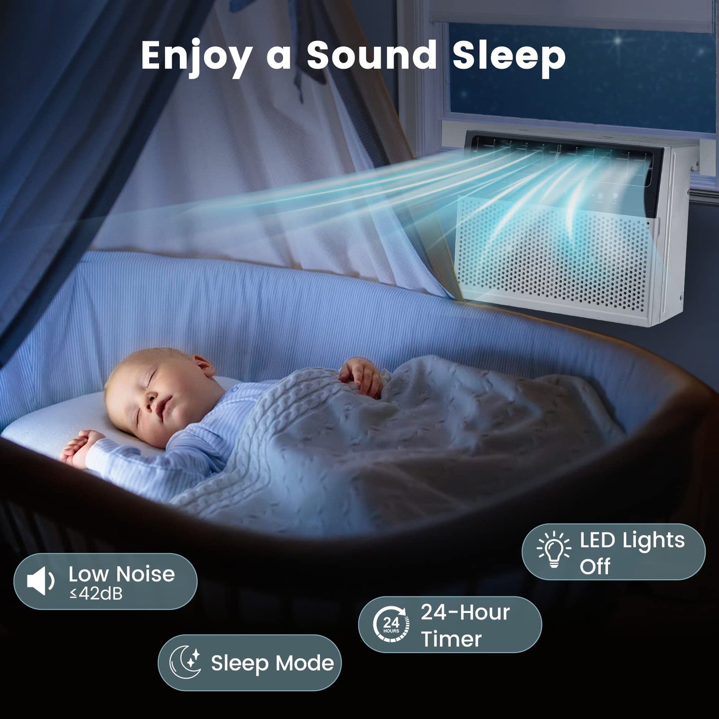 Window Air Units 12,000 BTU, U-Shaped Air Conditioner Window Air Conditioners