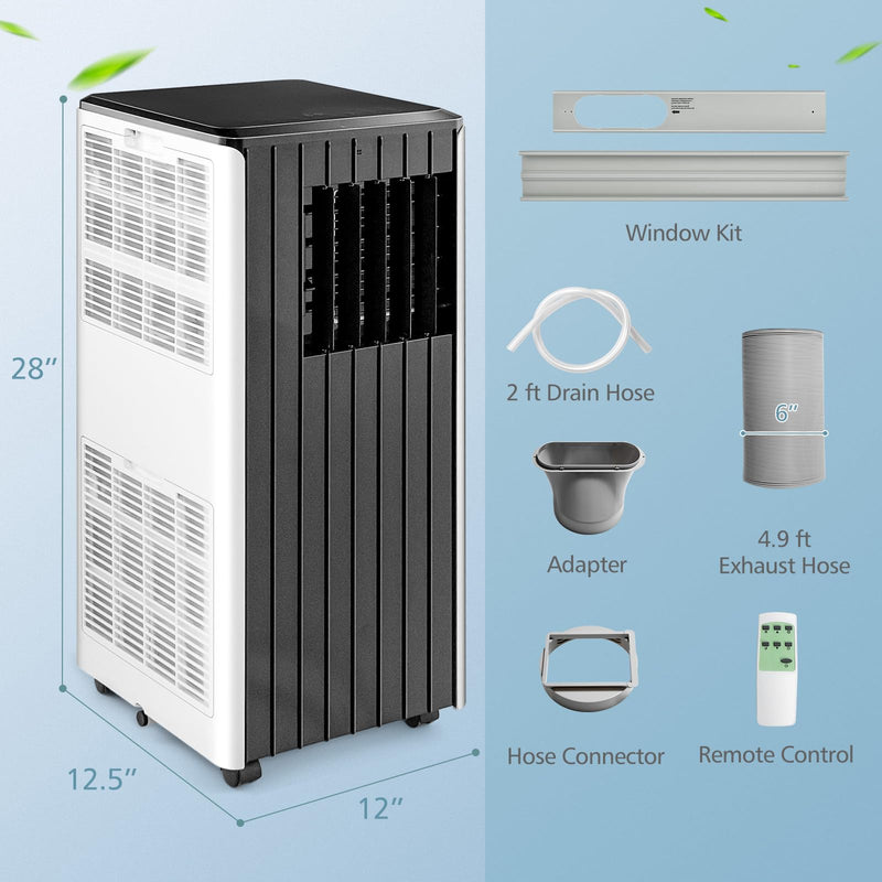 ARLIME Portable Air Conditioners, 10000 BTU Air Unit w/Fan & Dehumidifier Mode for Home Office, Quiet Portable AC w/Sleep Mode