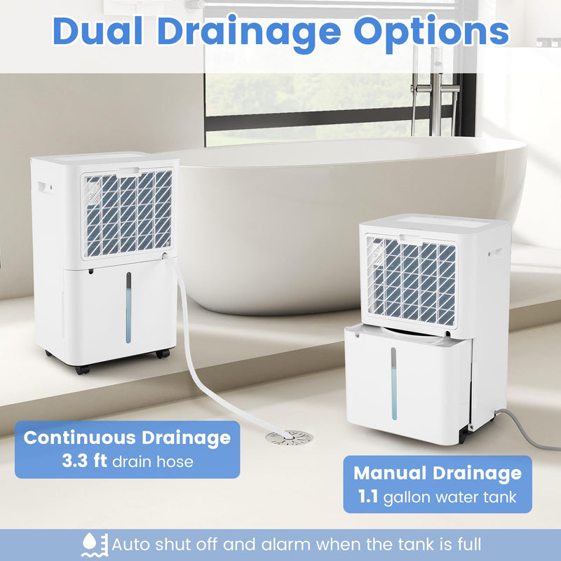 54 Pints Dehumidifier for Basement for Bathroom Bedroom