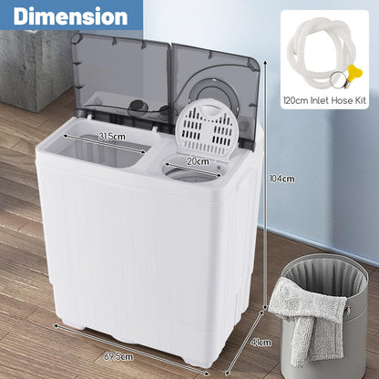 ARLIME Portable Washing Machine, 26 lbs Washer and Spinner Combo with Drain Pump