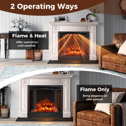 26 inch Electric Fireplace Insert with Curved Screen