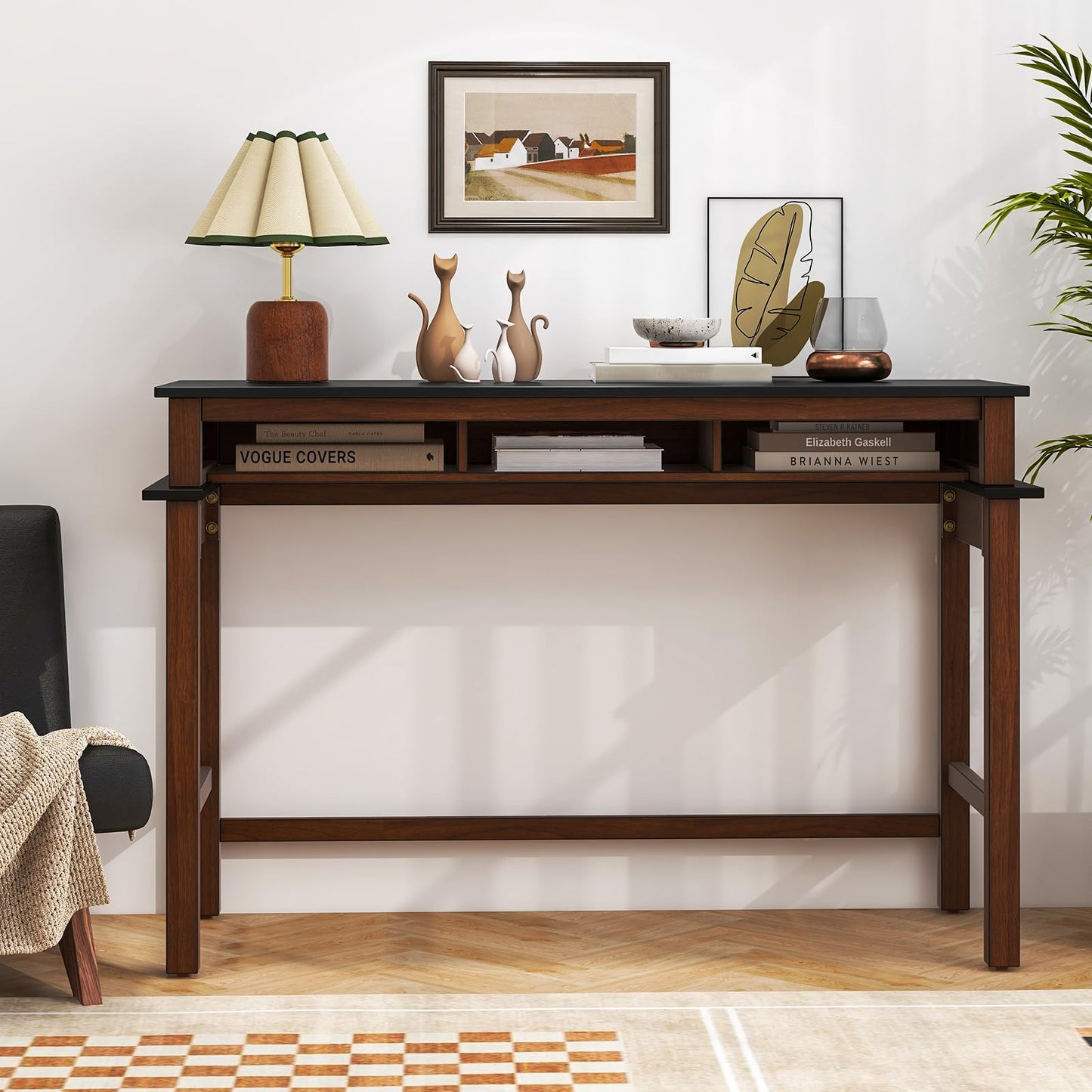 Bar Table with Charging Station 36” Counter Height Table