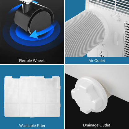 1,0000 BTU Portable Air Conditioner Cooling for Space up to 350 sq. ft with 3 Modes