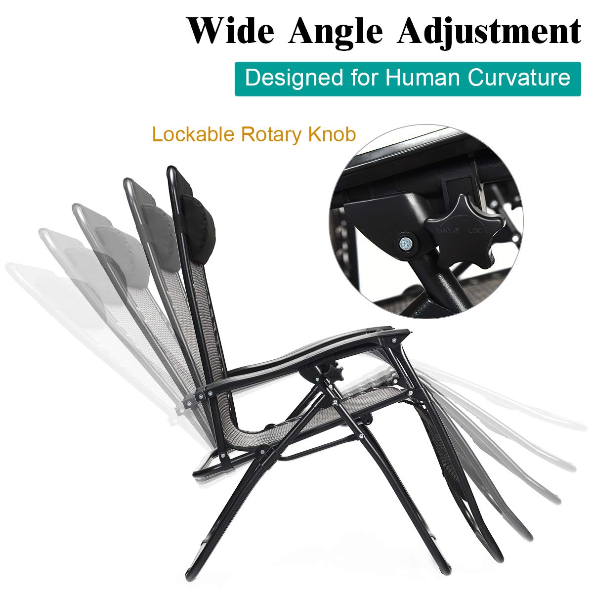 1/2PCS Zero Gravity Lounge Chairs