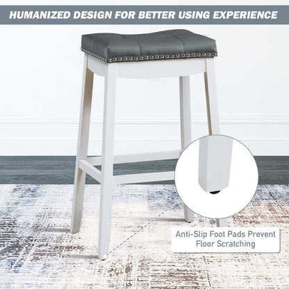 Bar Stools Set of 2/4 29-Inch Height Backless Counter Stool