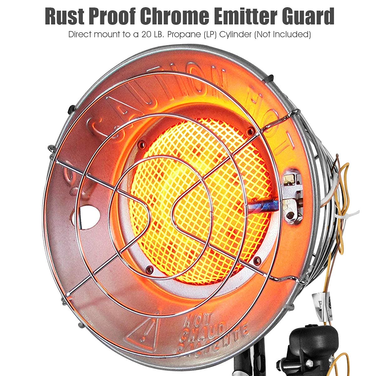 15,000 BTU Propane Tank Top Heater with Safety Shut-off Valve and Tip-over Switch