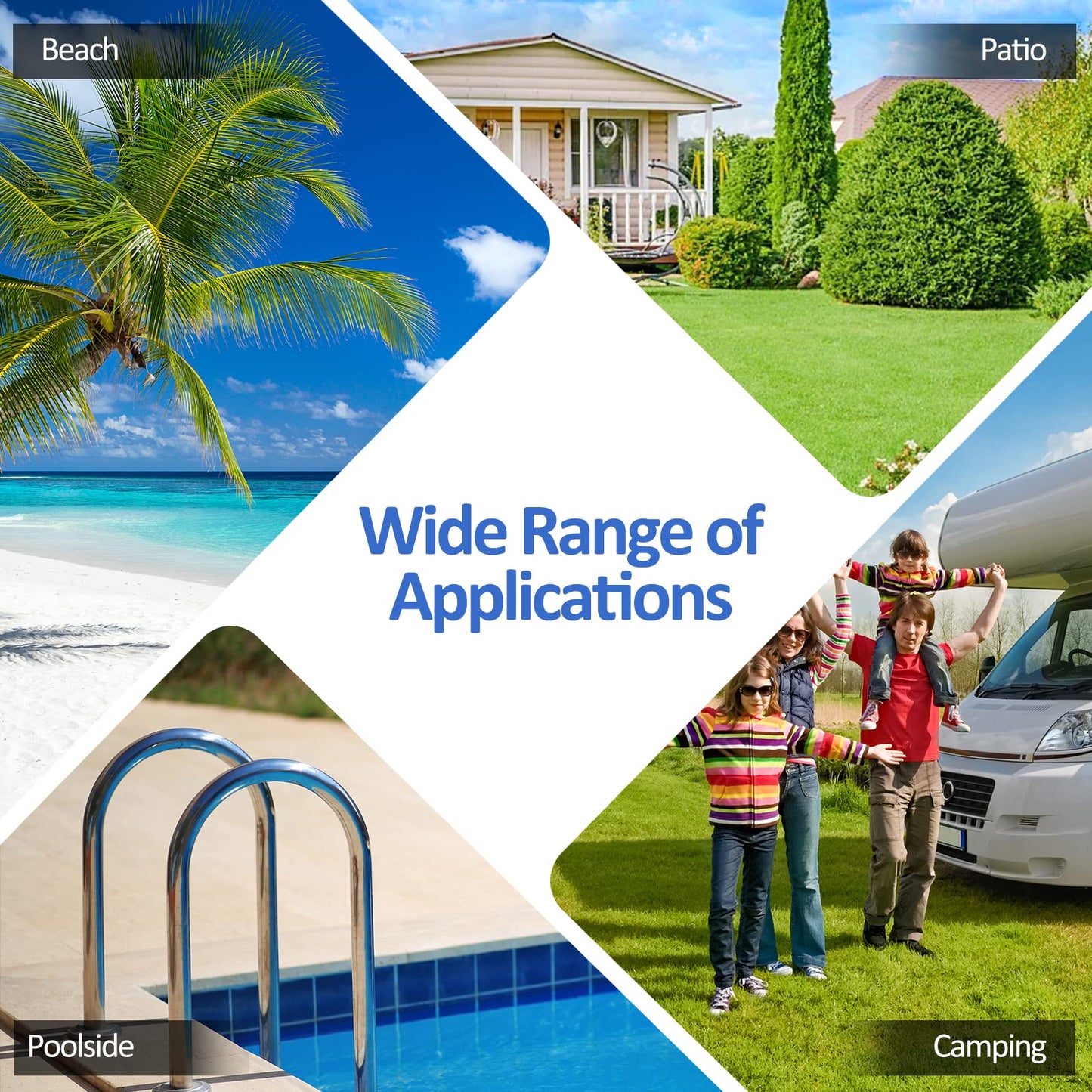 Folding Chaise Lounge Chair Foldable Pool Lounger with 4-Position Adjustable Backrest