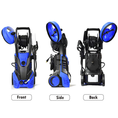 3000PSI Electric High Pressure Washer, 2 GPM 2000W Portable Power Washer Deck Patio Cleaner with Nozzles (Blue)