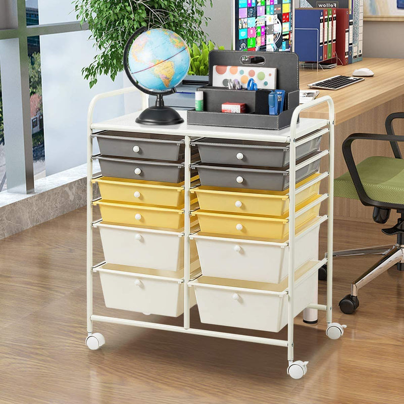 ARLIME 12-Drawer Rolling Storage Cart, 12 Drawer Organizer Trolley