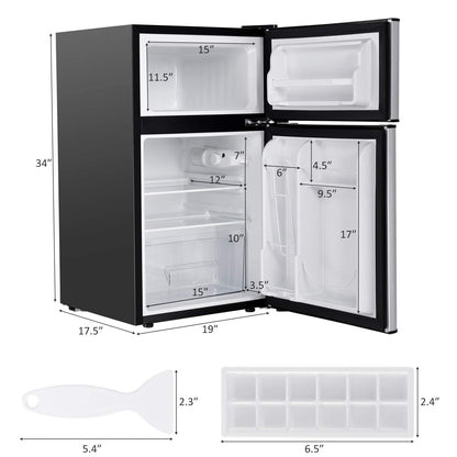 ARLIME Mini Fridge with Freezer, 3.2 Cu. Ft, Compact Refrigerator