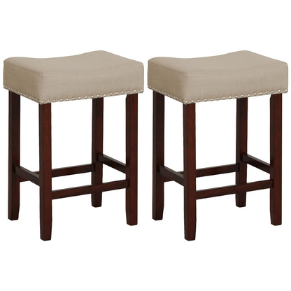 25-inch Counter Height Bar Stools Set of 2/4 Backless Vanity Chair for Makeup