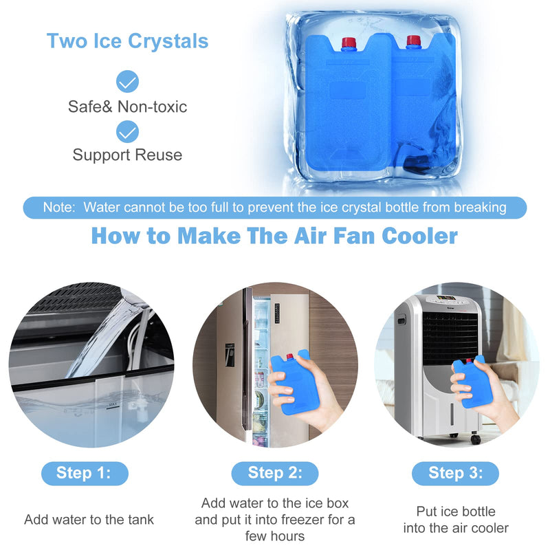 ARLIME 4-IN-1 Evaporative Air Cooler, Heater and Humidifier Combo, 3 Wind Speeds, 4 Modes, 8H Timer