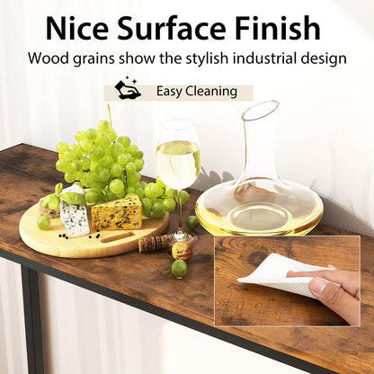 3-Piece Industrial Bar Table Set for 2 Counter Height Pub Table with 2 Stools