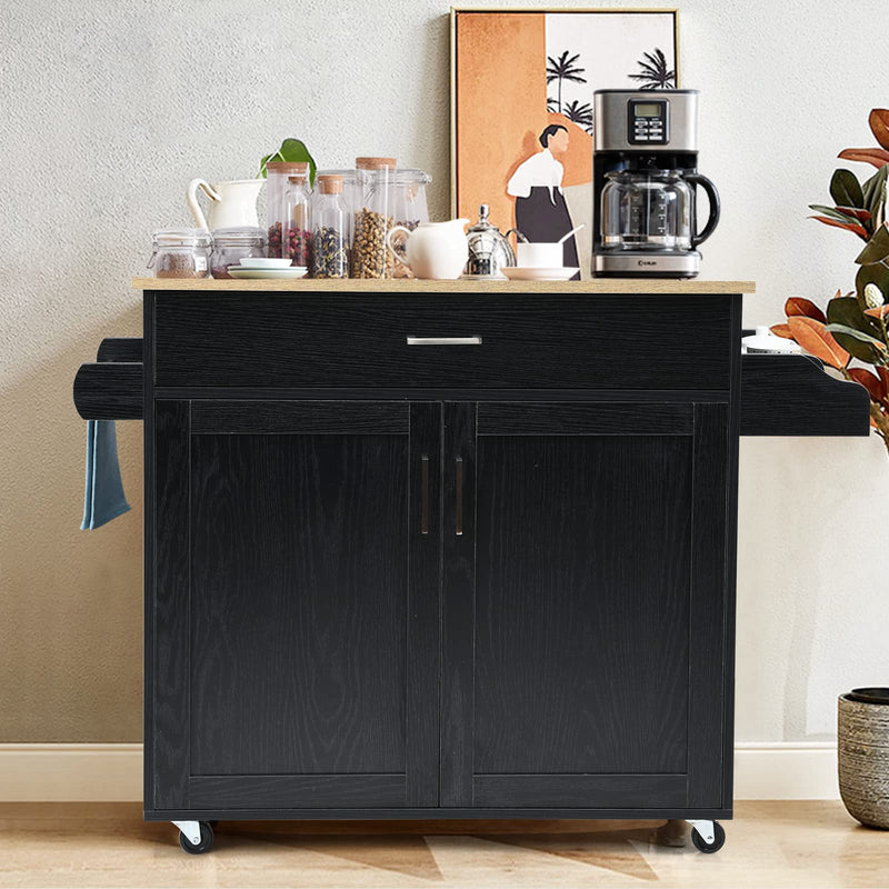 Kitchen Island Cart Rolling Storage Trolley Cart