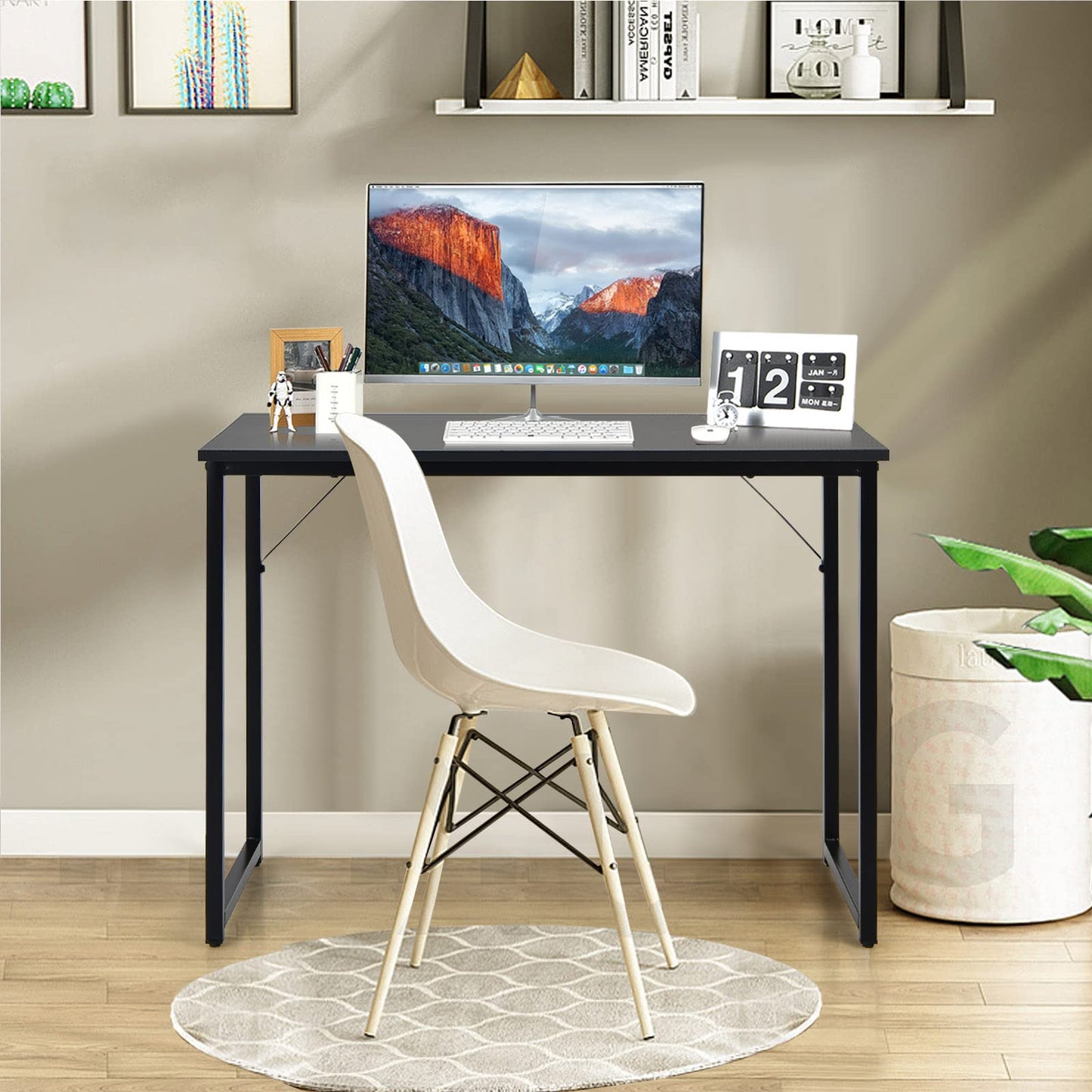 Home Office Computer Desk 40 inch Modern Simple Writing Study Desk