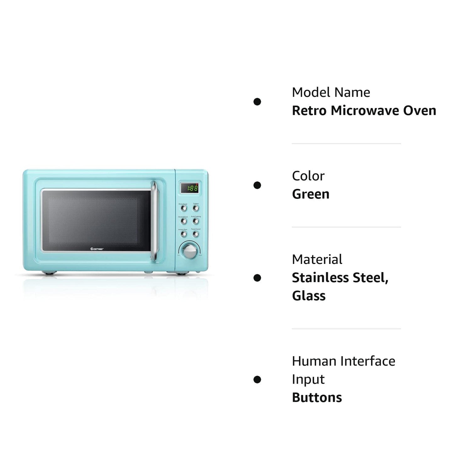 ARLIME Small Microwave, 0.7Cu.ft 700 Watt Countertop Microwave with 5 Micro Power Defrost & Auto Cooking Function