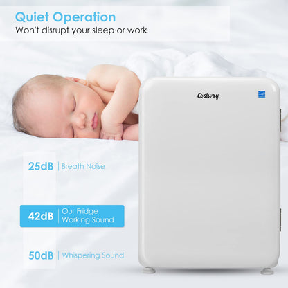 2.4 cu ft. Single Door Small Fridge with Auto Defrost Mini Fridge for Bedroom