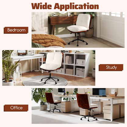 Dual Layer PU Leather & Thickened Boucle Cushion for Small Space