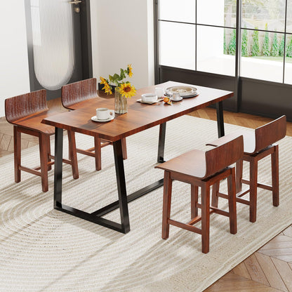 Swivel Solid Wood Dining Stools Set of 2/4 for Kitchen Island