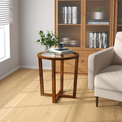 Tempered Glass Top End Table