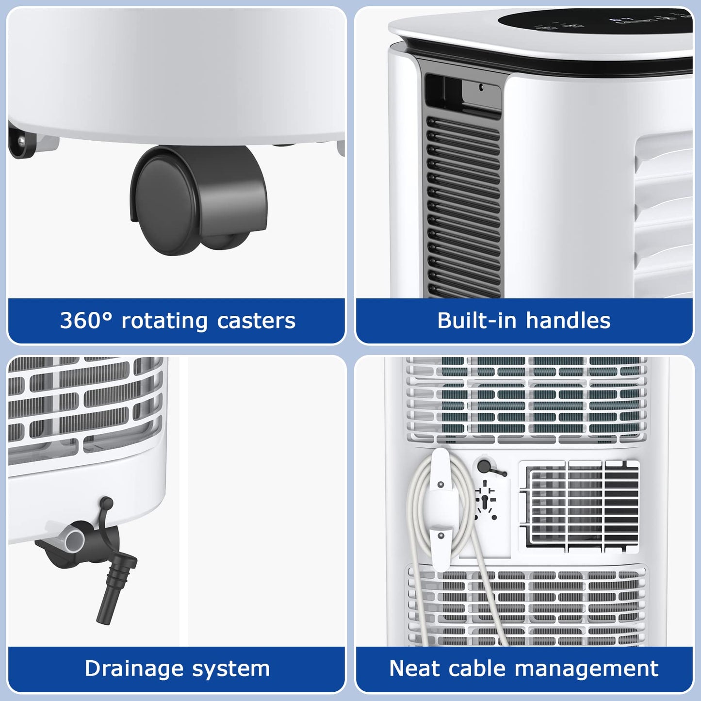 ARLIME 9,000 BTU (6,500 BTU SACC) Portable Air Conditioner, AC Unit Portable with Remote Control