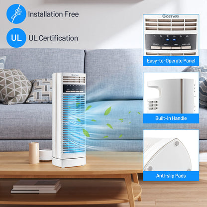 Tower Fan 14 Inches Portable Oscillating Desk Fan with 3 Speeds