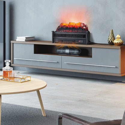 ARLIME 23" Electric Fireplace Log Set Heater, Portable Realistic Ember Bed Fireplace Insert w/Adjustable Flame Brightness & Temperature