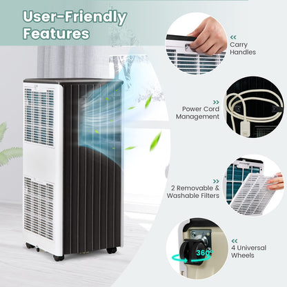 ARLIME 8000 BTU Portable Air Conditioner 3-in-1 AC Unit with Dehumidifier & Smart Sleep Mode