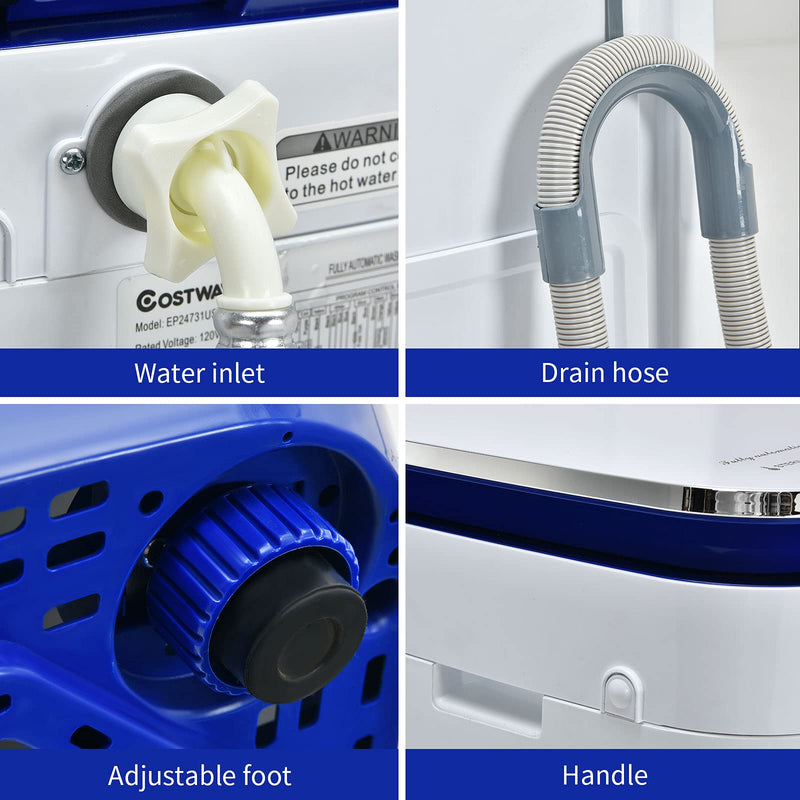 7.7Lbs Capacity Full Automatic Washing Machine with 24 Hours Delay