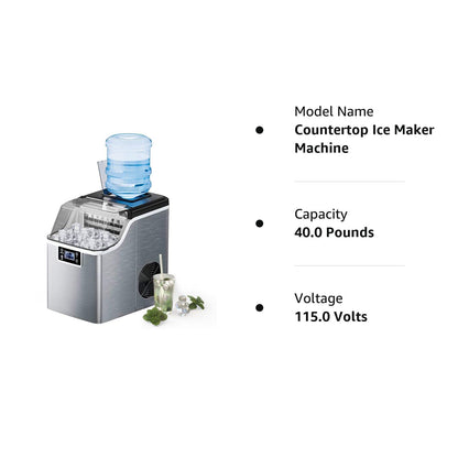 ARLIME Portable Countertop Ice Maker Machine, 45 Lbs/24H, 24 Pcs/13 Mins