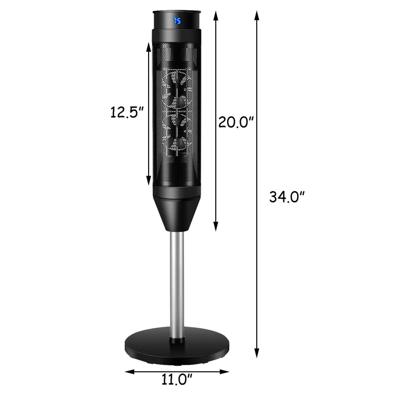 Space Heater for Indoor Use, Tower Room Heater with Remote Control