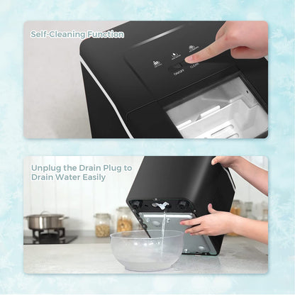 ARLIME Portable Ice Maker Machine for Countertop, Bullet Ice Cubes Ready in 8 Mins, 26LBS/24H