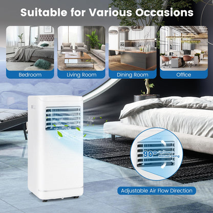 ARLIME Portable Air Conditioner,8000 BTU AC Unit, 3 in 1 Compact Dehumidifier & AC Fan, Quiet Sleep Mode, 24H Timer
