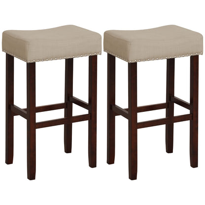 29.5-inch Counter Height Bar Stools Set of 2/4 Backless Vanity Chair for Makeup