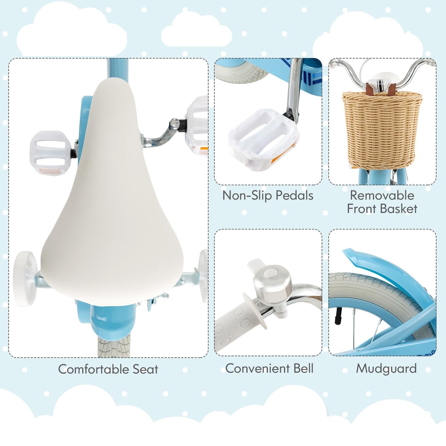 Kids Bike 14 16 18 Inch Toddler Bike with Training Wheels