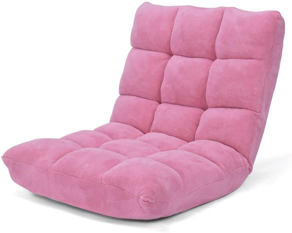 14-Position Floor Sofa, Folding Gaming Sofa Chair, Angle Adjustable Sleeper Bed, Couch Recliner