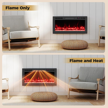 Smart WiFi Electric Fireplace 36/42/50/60 inch Wide