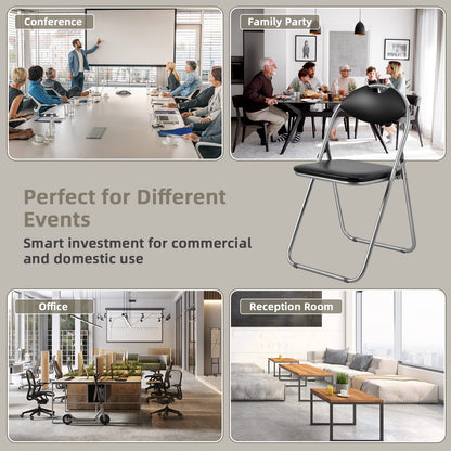 ARLIME Folding Chairs Set of 6, Foldable Chairs w/Handle Hole