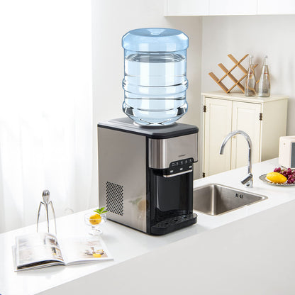 3 in 1 Portable Hot Cold Dispenser with 48LBS/24H Ice Machine