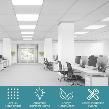 ARLIME 2 x 2FT LED Flat Panel Light, Eye Protection LED Panel Light