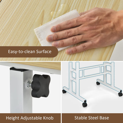 Mobile Standing Desk with Wheels for Home & Office
