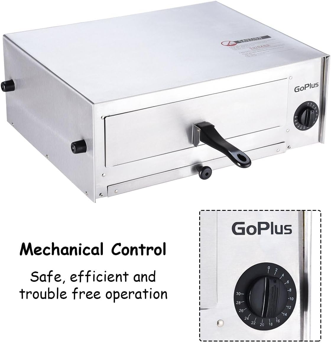 Electric Pizza Oven Stainless Steel Pizza Baker for Kitchen Commercial Use, Snack Oven