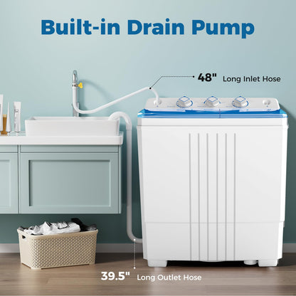 Portable Washing Machine with Drain Pump for Apartment Dorm RV