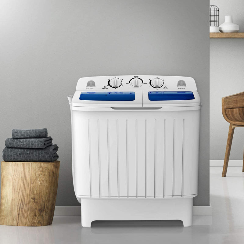 20 lbs Compact Twin Tub Washing Machine for Home Use