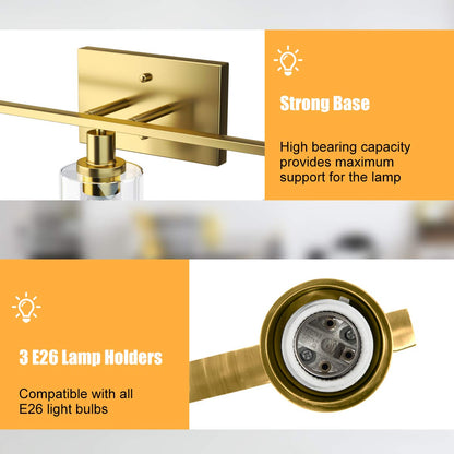 ARLIME 3-Light Bathroom Vanity Light Fixtures