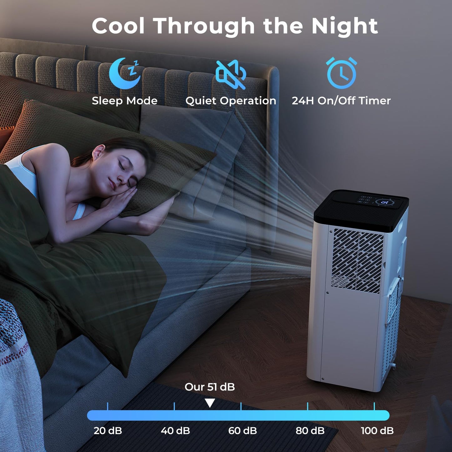 8000 BTU Portable Air Conditioner 3 in 1 Floor AC Unit Fan and Dehumidifier for Room