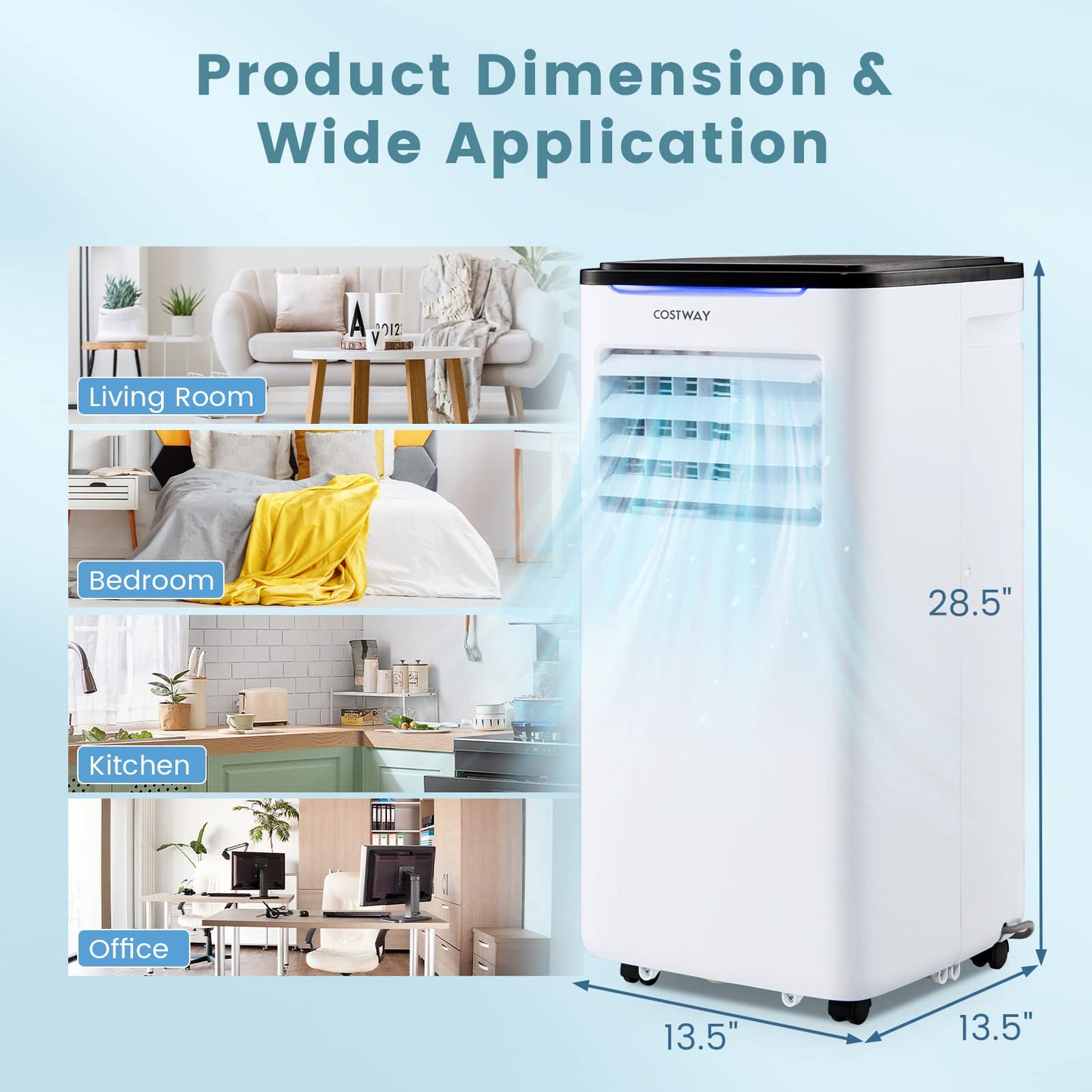 ARLIME Portable Air Conditioner 8000 BTU Portable AC Unit for Room up to 300 Sq.Ft