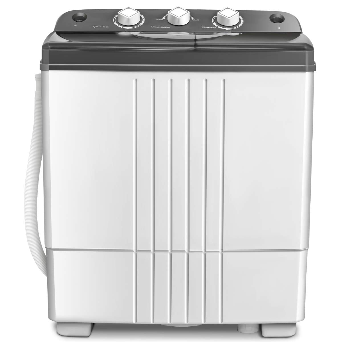 Portable Washing Machine, Twin Tub 20Lbs Capacity, Washer(12Lbs) and Spinner(8Lbs)
