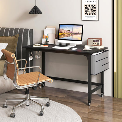 48” Mobile Computer Desk Home Office Desk on Wheels