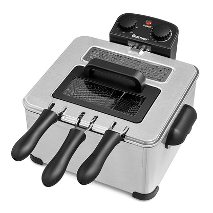 5.3Qt Deep Fryer with Basket - Arlime